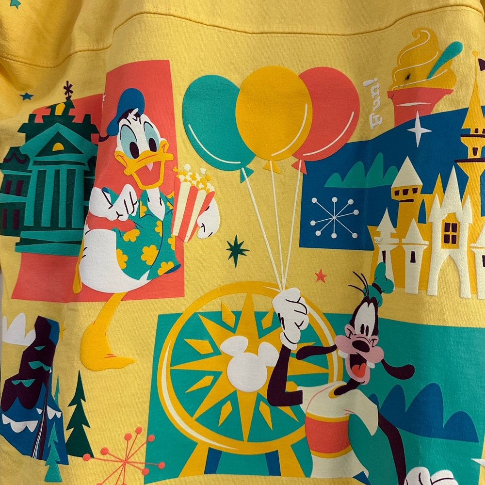 Disneyland play in the parks Yellow Long Sleeve spirit jersey xs - Picture 3 of 7